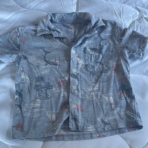 Kids Blue Button Down Shirt